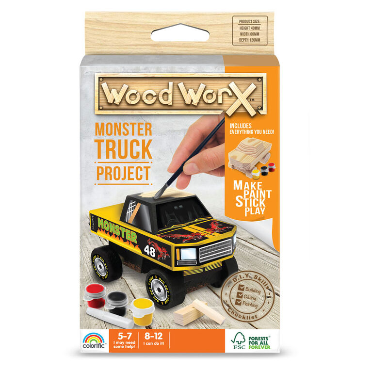 Wood WorX Mini Monster Truck