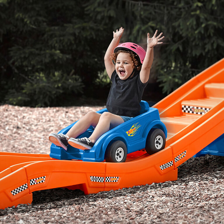 Bolide de montagnes russes Hot Wheels Extreme Thrill Coaster de Step2