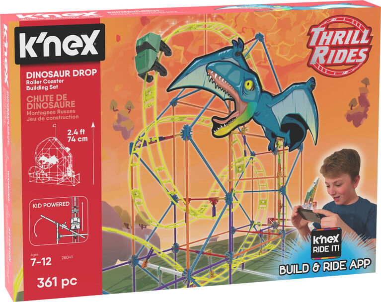 Dinosaur Drop Roller Coaster Building Set