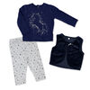 Lily & Jack 3 Piece Fur Gilet Set-Unicorn 3-6M