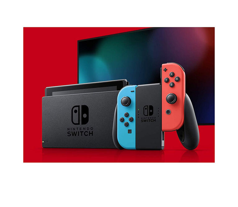 Nintendo Switch With Neon Blue And Neon Red Joy Con Toys R Us Canada