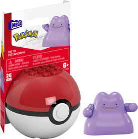 MEGA Pokemon Building Toy Kit Ditto (26 Pieces) with 1 Action Figure and Ball