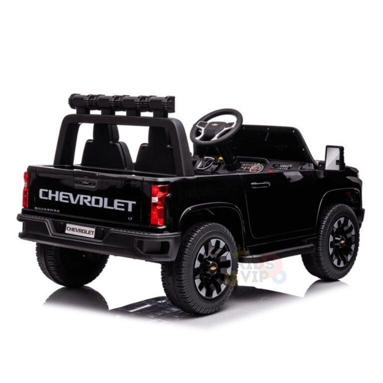 KidsVip 24V Chevrolet Silverado Ride on Truck W/RC - Noir - Édition anglaise