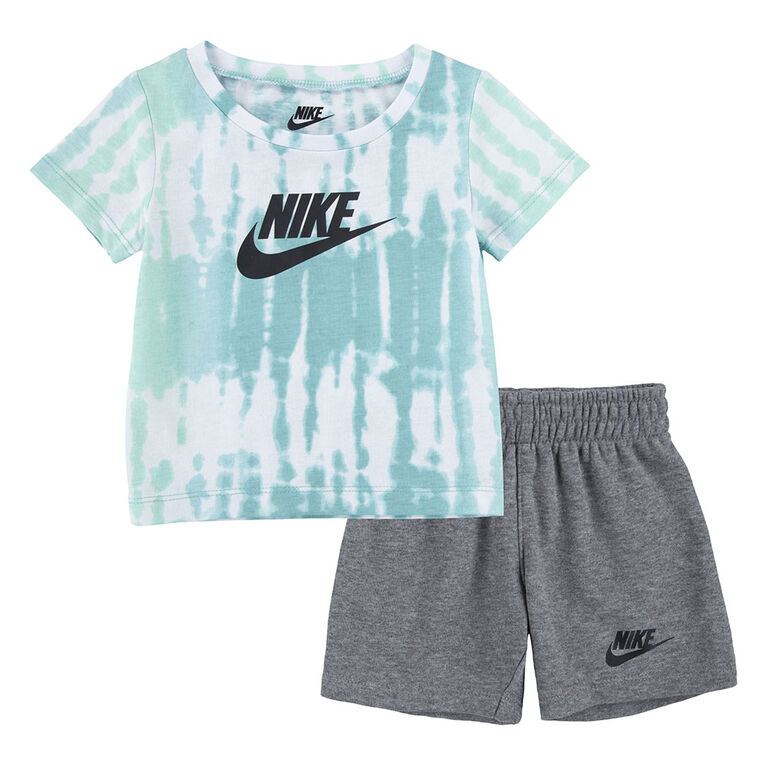 Nike T-shirt and Short Set - Grey Heather