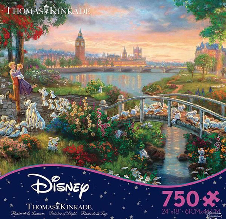 Ceaco – Thomas Kinkade – Collection Disney :  Casse-tête 101 Dalmatians (Casse-tête de 750 morceaux) - Édition anglaise