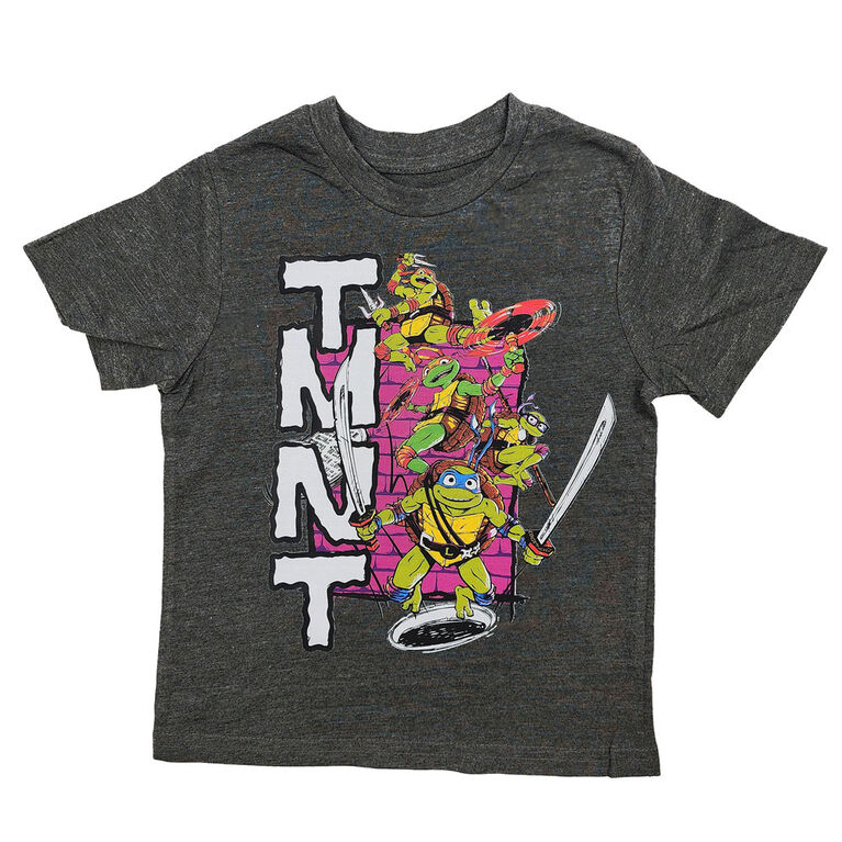 TMNT Short Sleeve Tee - Charcoal Mix - 4T