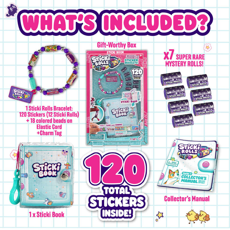 Sticki Rolls - Wearable Shareable Sticker Jewelry - Sticki Book Kit