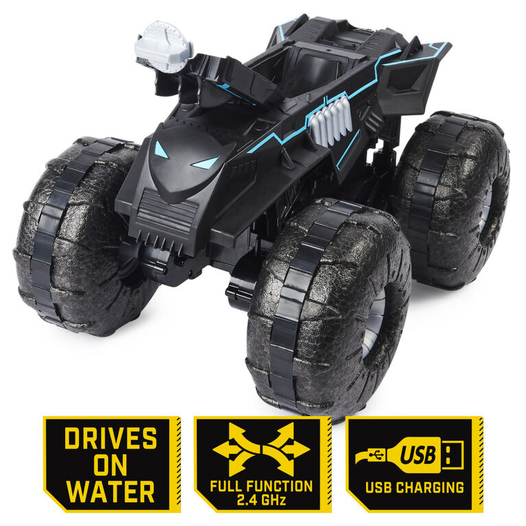 Batman, Véhicule radiocommandé All-Terrain Batmobile, jouets Batman résistants à l'eau