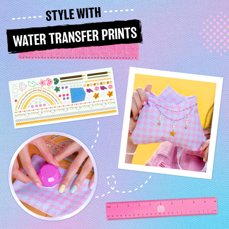 Cool Maker, Stitch 'N Style Fashion Studio, Pre-Threaded Sewing Machine Toy with Fabric and Water Transfer Prints, Arts & Crafts Kids Toys