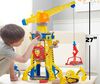 Rubble and Crew, coffret Bark Yard Crane Tower avec figurine articulée Ruben, bulldozer et sable Kinetic Build-It Play Sand