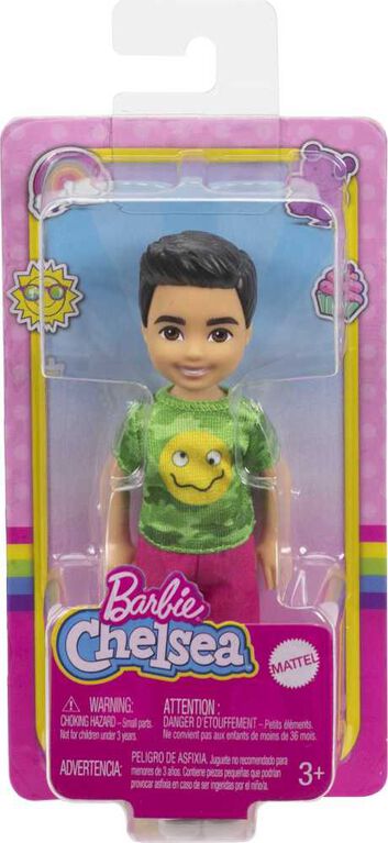 ​Barbie Chelsea Boy Doll (6-inch Brunette) Wearing Camo T-Shirt, Shorts and Sneakers