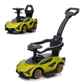 KidsVip Lamborghini Sian Pushcar / Stroller- Green - English Edition