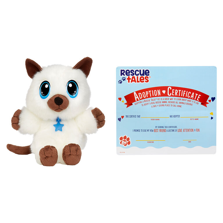 Chat câlin Rescue Tales en peluche