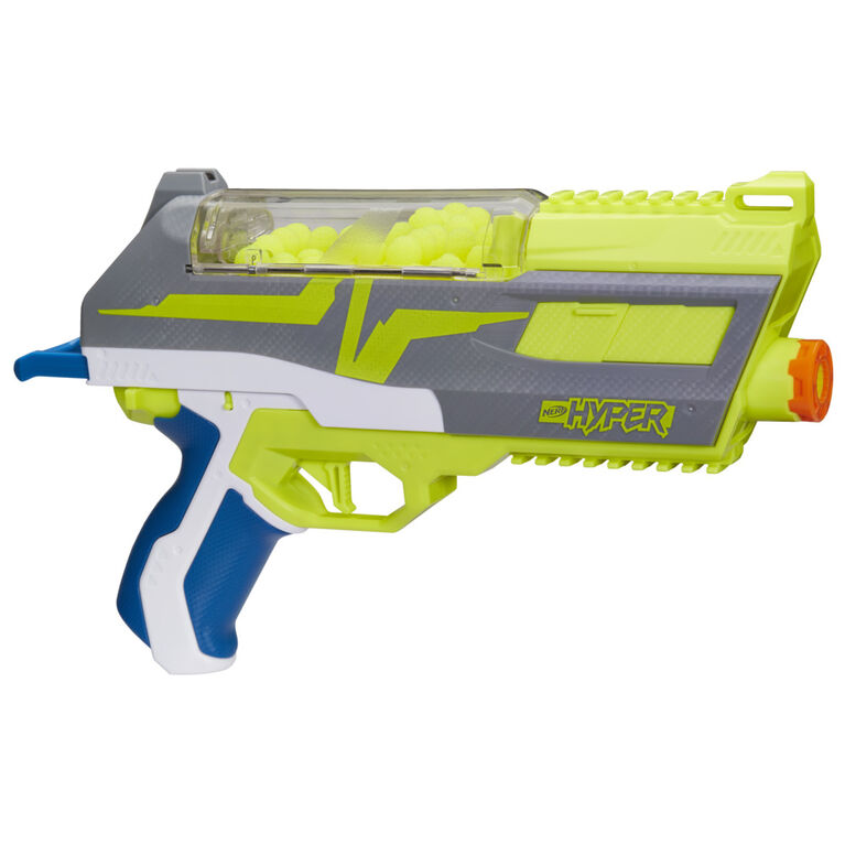 Nerf Hyper Impulse-40 Blaster, 30 Nerf Hyper Rounds, Spring-Open Instant Reload Hopper, Up To 110 FPS Velocity, Eyewear Included