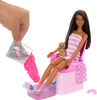 Barbie Mani-Pedi Spa Playset with Brunette Fashion Doll, Puppy & 7 Accessories, Color-Change Feature