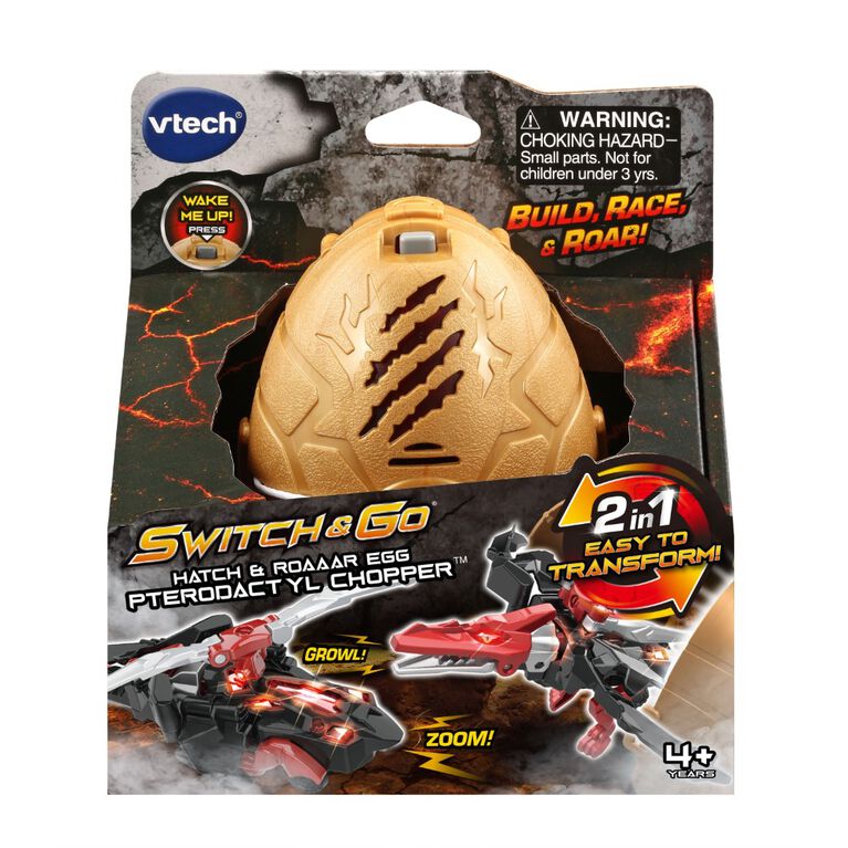 VTech Switch and Go Hatch and Roaaar Egg Pterodactyl Chopper - English Edition