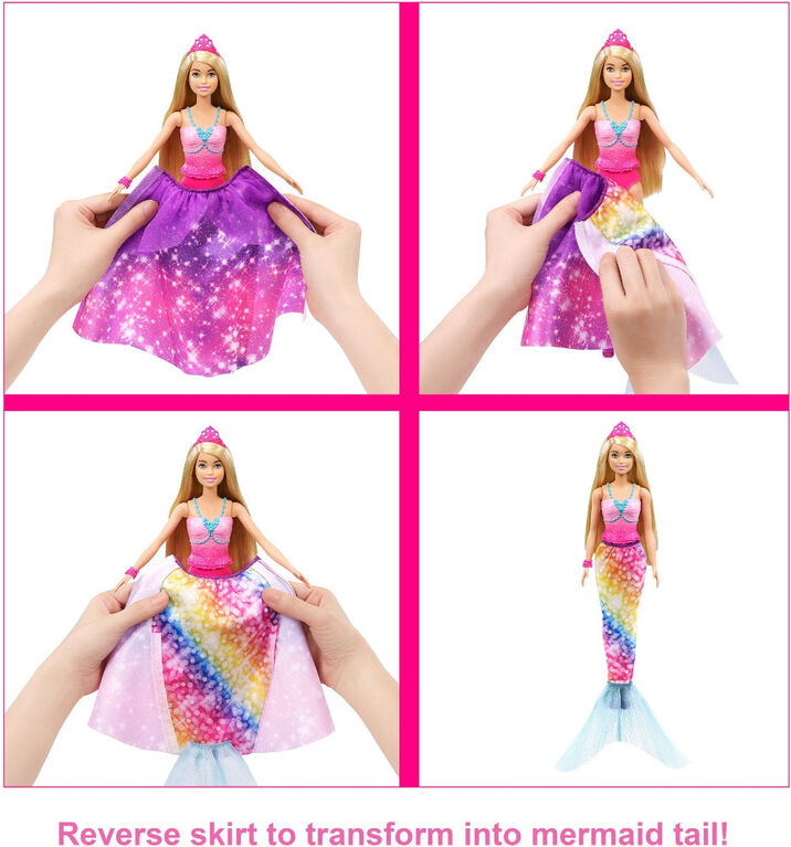 Barbie Dreamtopia 2-in-1 Princess to Mermaid Fashion Transformation Doll 