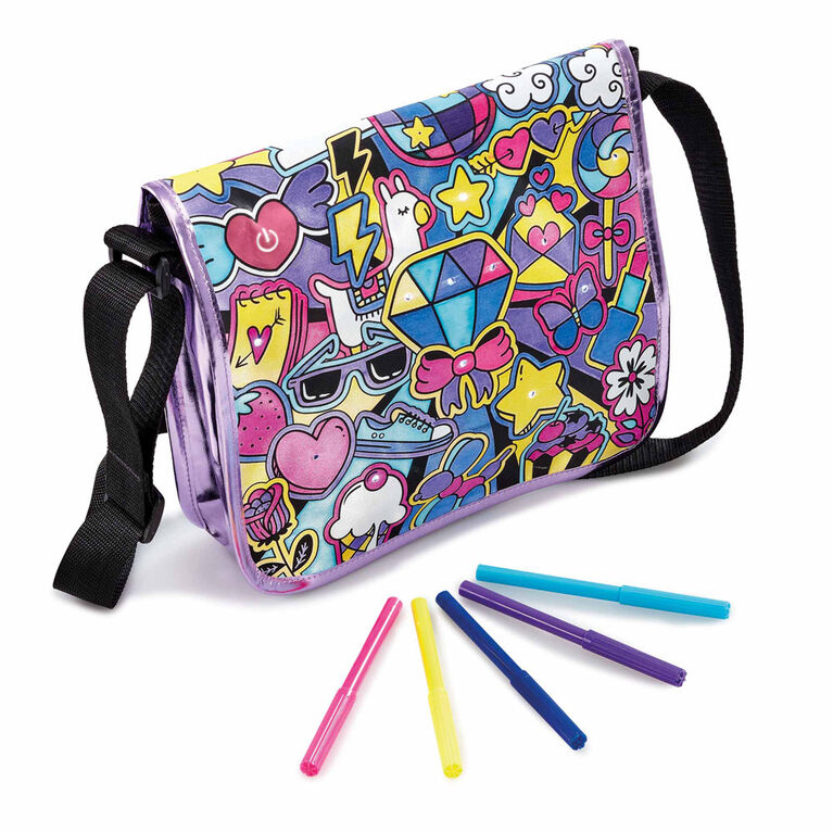 Purple Ladybug Color Your Own Kids Messenger Bag - Fun Kids Craft