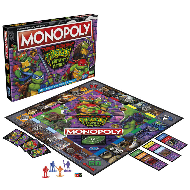 Monopoly Teenage Mutant Ninja Turtles Mutant Mayhem Edition Board Game