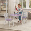 Ensemble table de rangement ronde + chaise - Lavande