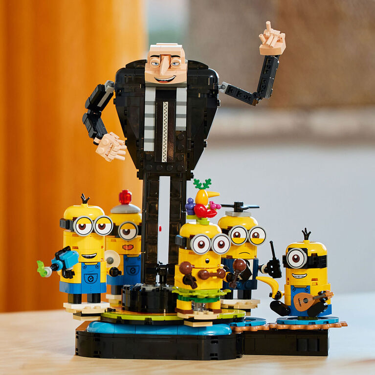 LEGO Despicable Me 4 Brick-Built Gru and Minions Toy Figure Set 75582