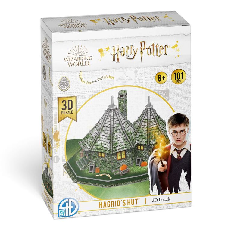4D Build, Harry Potter Hagrid's Hut 3D Puzzle Paper Model Kit, 101 Piece Paper Model Kit