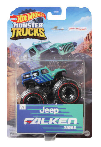 Hot Wheels Monster Trucks 1 64 Scale Falken Jeep Wrangler Vehicle