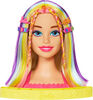 Barbie Deluxe Styling Head with Color Reveal Accessories and Blonde Neon Rainbow Hair