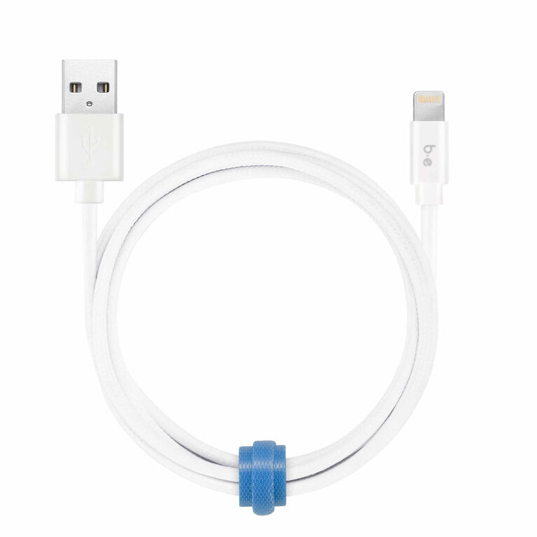 Blu Element Braided Lightning to USB Cable 4ft White