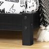 Sweedi Lit avec tête de lit maison Simple Noir mat