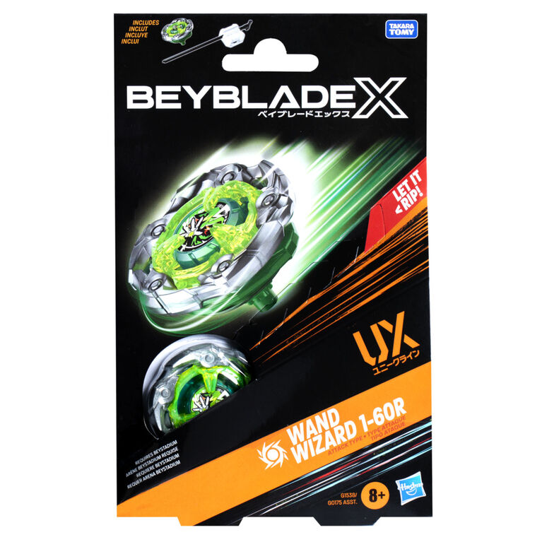 Beyblade X Wand Wizard 1-60R UX Starter Pack Top and Launcher