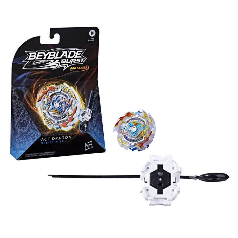 Beyblade Burst Pro Series, Starter Pack toupie de compétition Ace Dragon de type attaque et lanceur