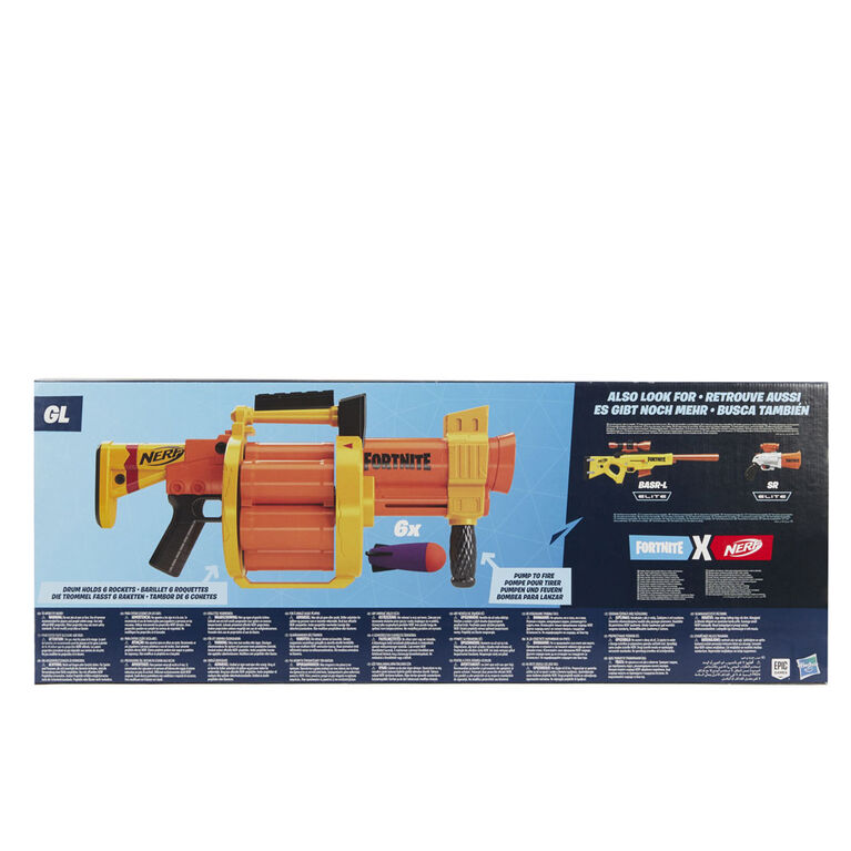 Nerf Fortnite BASR-R Blaster - 6 Official Nerf Darts 