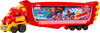 Hot Wheels RacerVerse Marvel Hulkbuster Hauler, Stores Up to 10 Toy Cars, Detachable Cab with Flip-Up Helmet & Non-Removable Figure