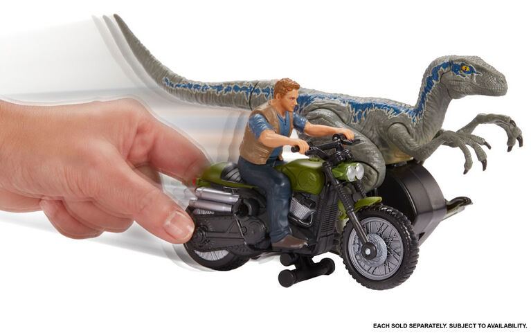 Jurassic World Rip Run Dinos Owen & Motorcycle