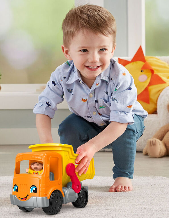 Fisher-Price - Little People - Camion à benne Travail en equipe - Édition anglaise