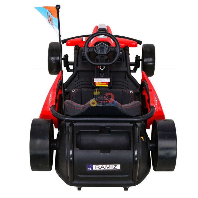 KidsVip 24V Furious Drifting Go Kart- Red - English Edition