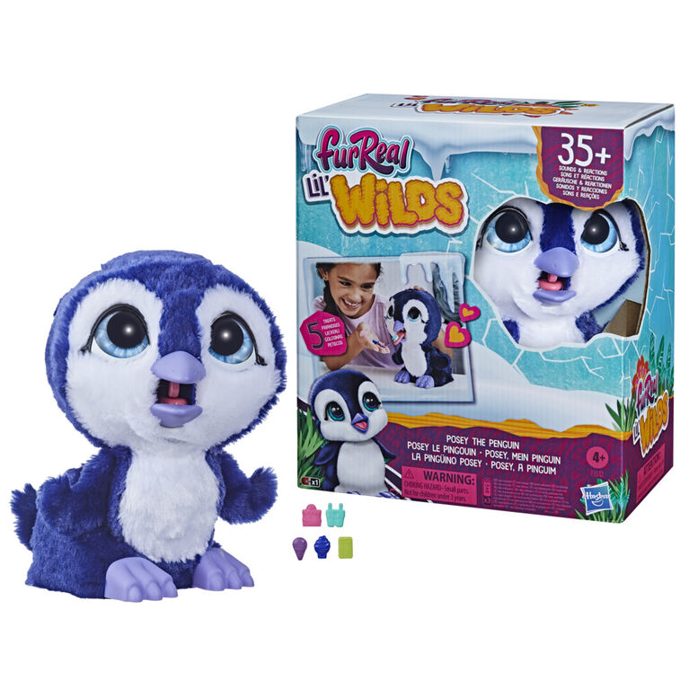 furReal Lil' Wilds, Posey le pingouin, peluche animatronique interactive, animal électronique - Notre exclusivité