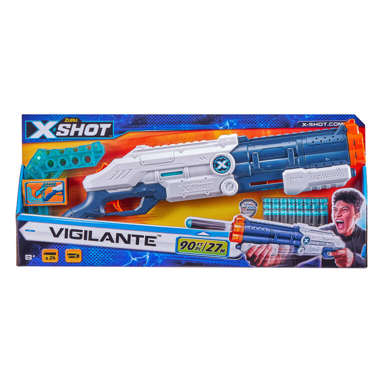 Lanceur de fléchettes en mousse X-Shot Vigilante (24 Fléchettes)