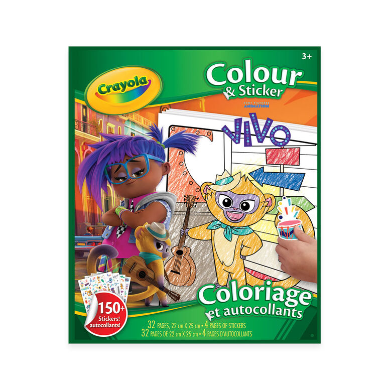 Livre à colorier et autocollants Crayola, Vivo
