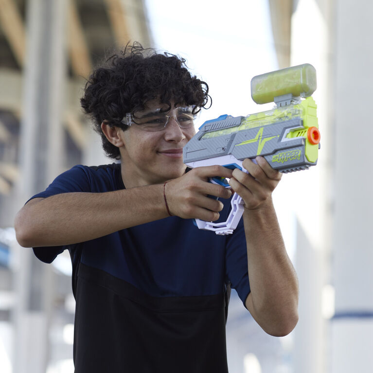 Nerf Hyper, blaster à pompe Rush-40, inclut 30 billes en mousse Nerf Hyper