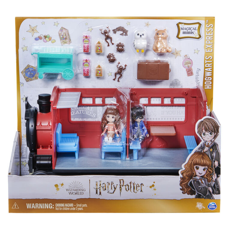 Wizarding World Harry Potter, Magical Minis, Coffret Poudlard Express avec 2 figurines exclusives et 10 accessoires