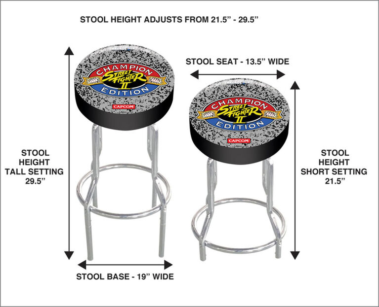Arcade1UP Street Fighter Adjustable Stool