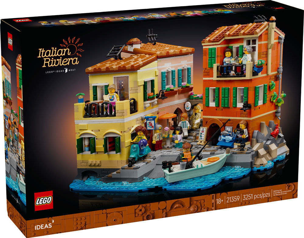 LEGO Ideas La Riviera Italienne, Ensemble Modèle d'Architecture pour Adultes, Cadeau Thématique, Ensemble de Construction 21359