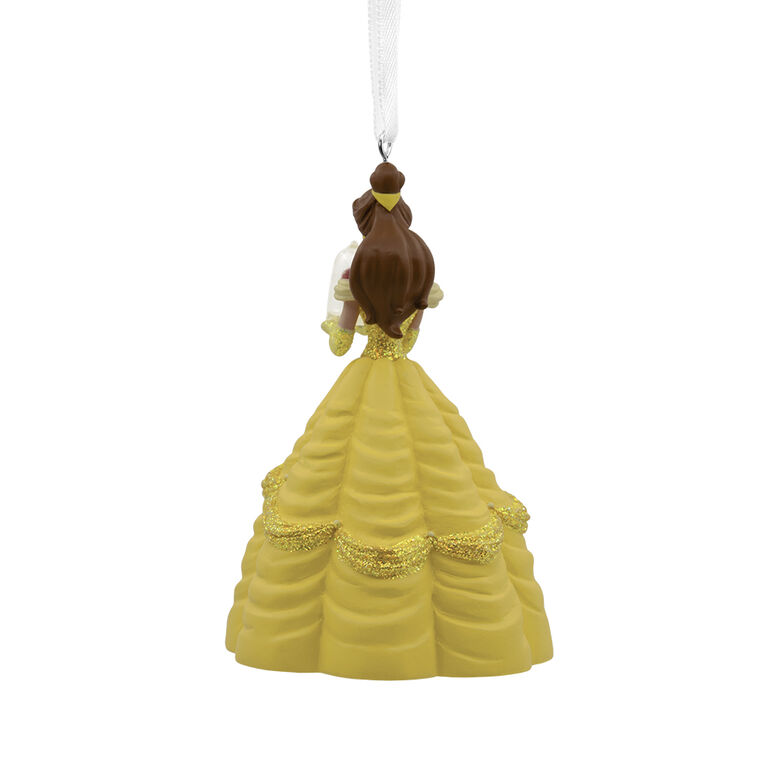 Hallmark Disney Belle With Enchanted Rose Christmas Ornament