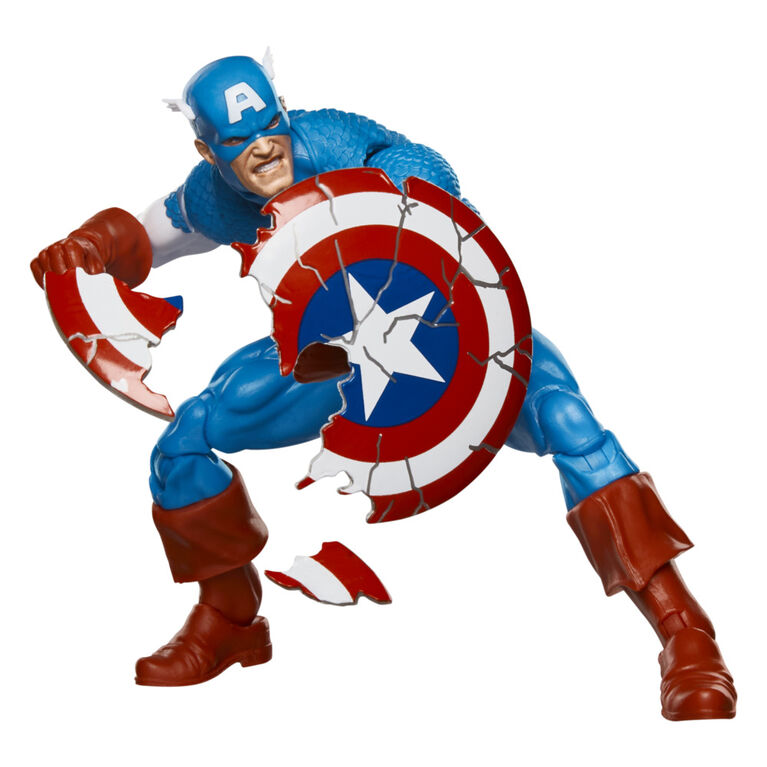 Marvel Legends Series Captain America, Avengers Retro Marvel Comics Secret Wars Collectible 6 Inch Action Figure