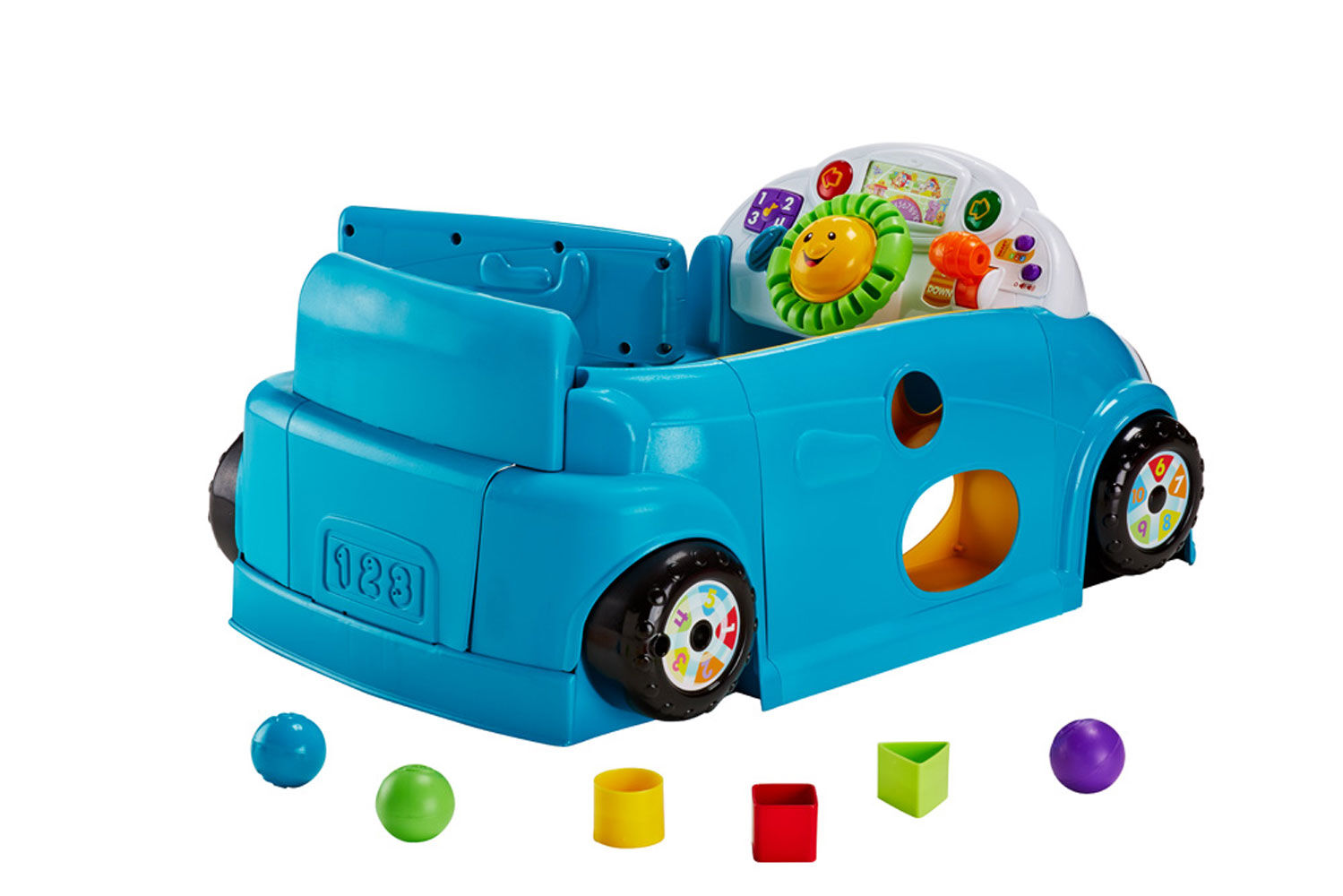 crawl around car blue