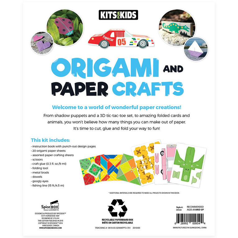 SpiceBox Children's Activity Kits for Kids Origami and Paper Crafts - English Edition