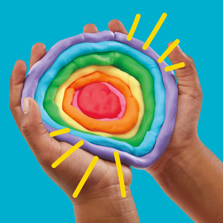 Play-Doh Pack de 50 pots arc-en-ciel, mini pots de pâte à modeler