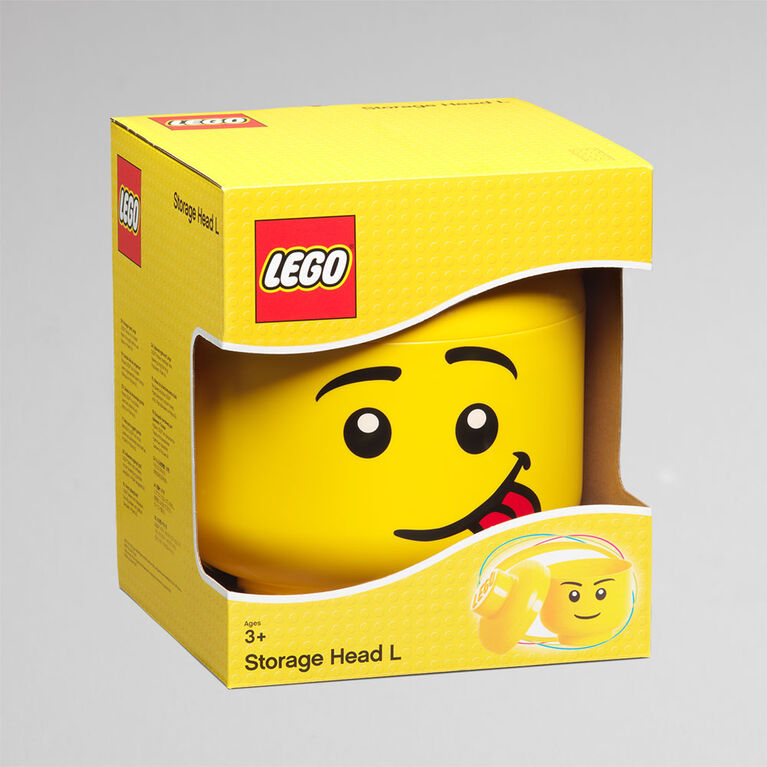 Tête de garçon idiot de rangement grand LEGO